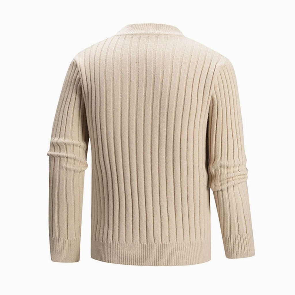 Men's Cable-Knit Mock-Neck Regular-Fit Pullover Sweater