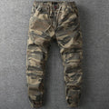 Men's Camo Elastic-Waist Drawstring Jogger Pants - Gray