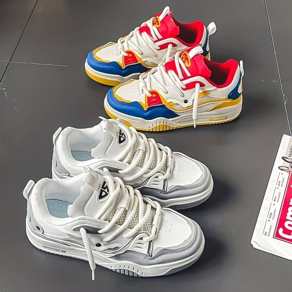Men's Chunky Low-Top Lace-Up Casual Sneakers