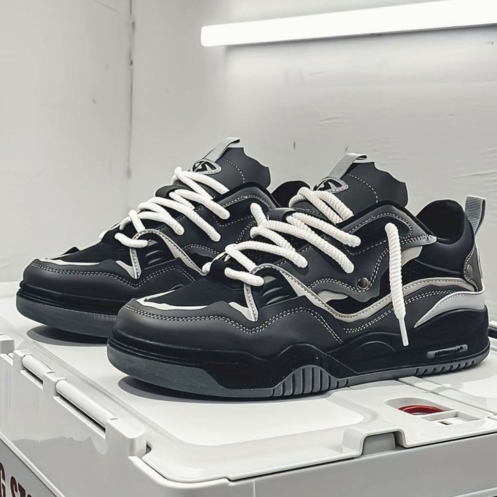 Men's Chunky Low-Top Lace-Up Casual Sneakers
