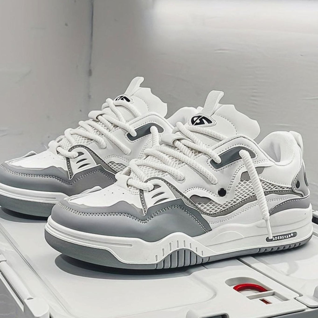Men's Chunky Low-Top Lace-Up Casual Sneakers