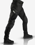 Men's Durable Tactical Cargo Pants Multi-Pocket Reinforced - Black