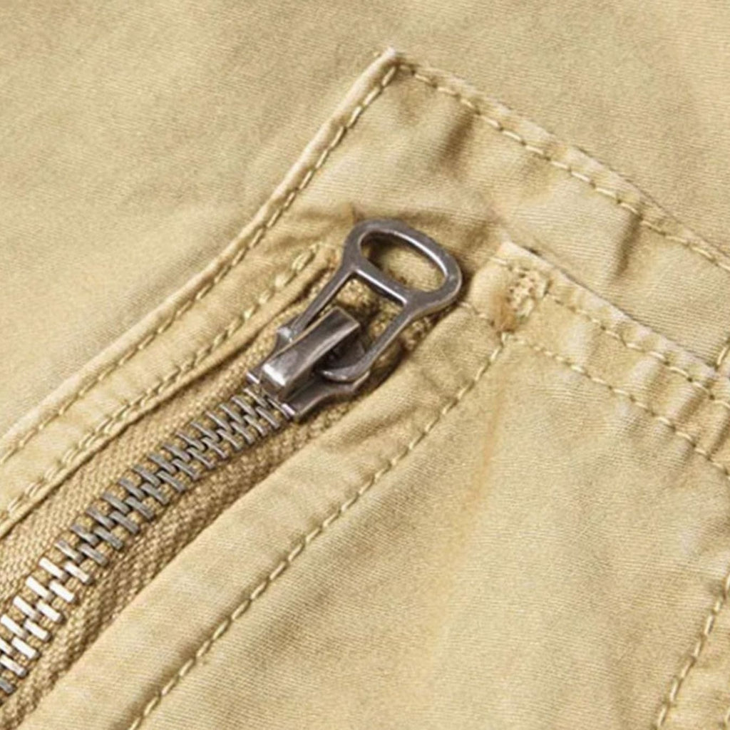 Men's Elastic Waist Cargo Jogger Pants Ribbed Cuff Tapered Fit