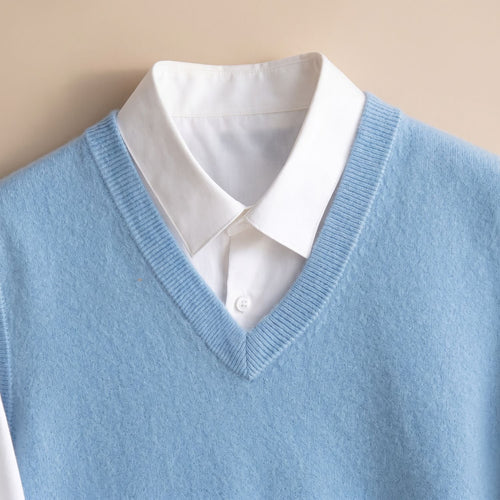 Men's Extrafine Merino Wool V-Neck Sweater Vest