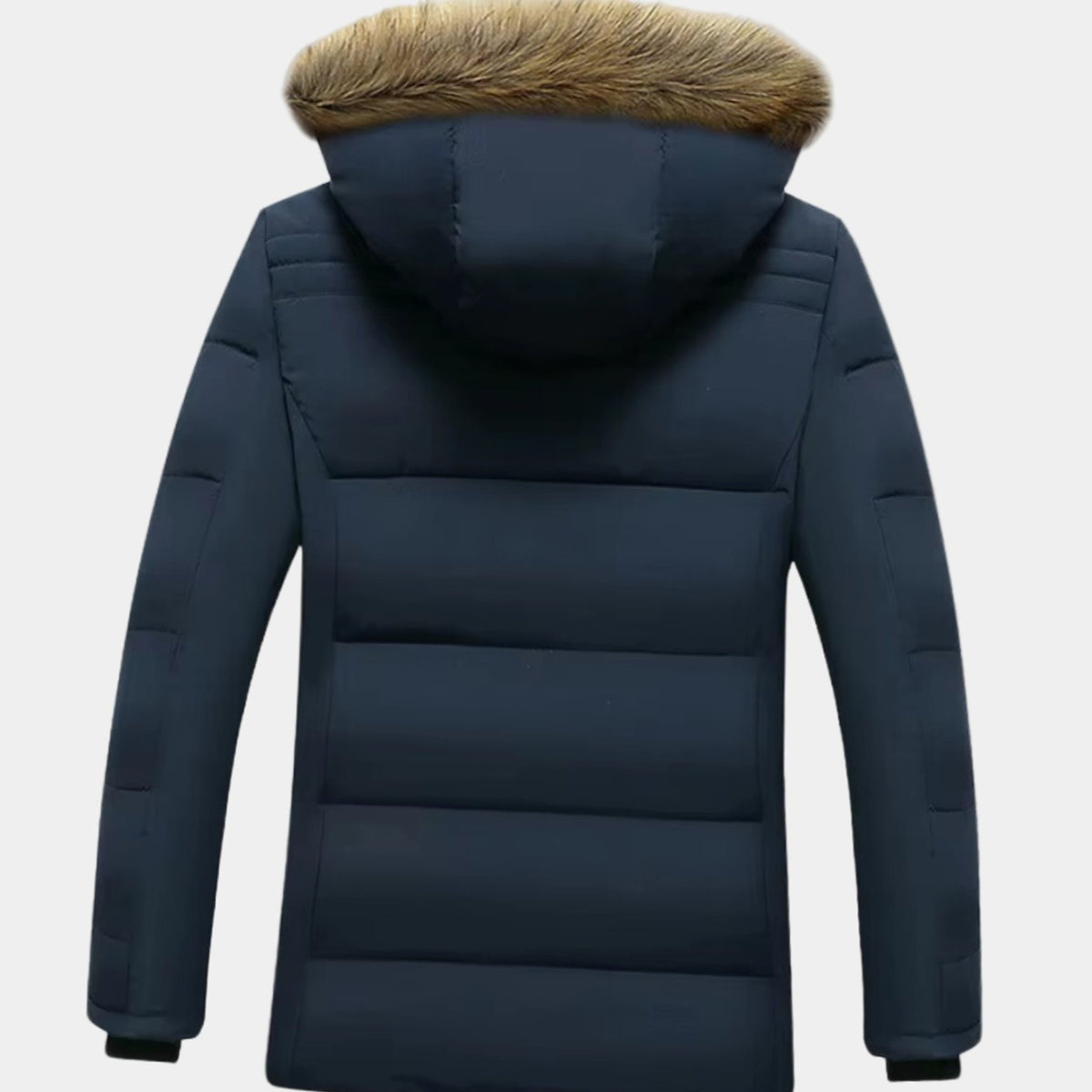 Men's Fleece-Lined Fur Hood Heavy-Duty Winter Jackets
