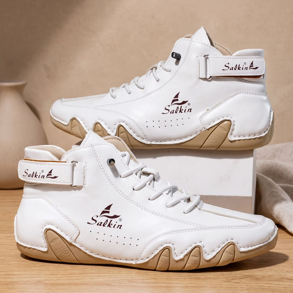 Men's High-Top Lace-Up Suede Ankle Sneakers
