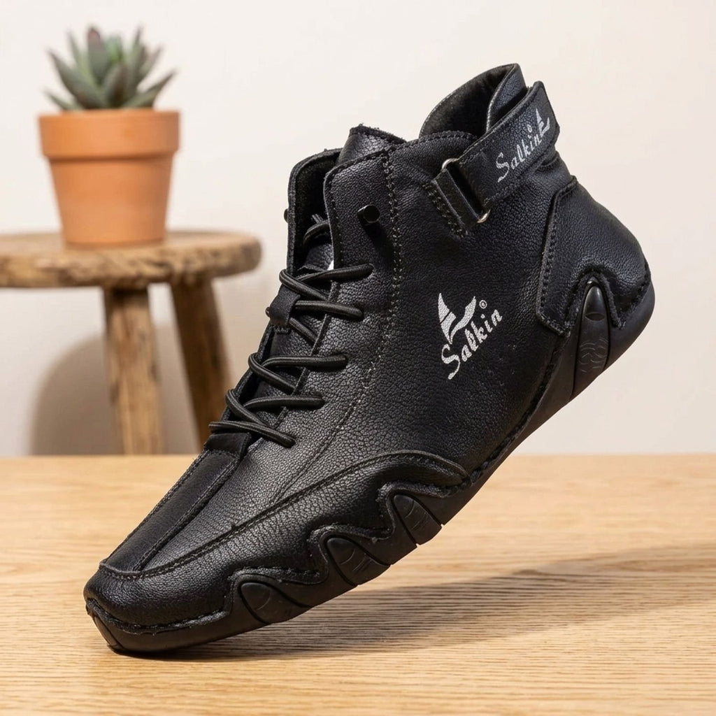 Men's High-Top Lace-Up Suede Ankle Sneakers
