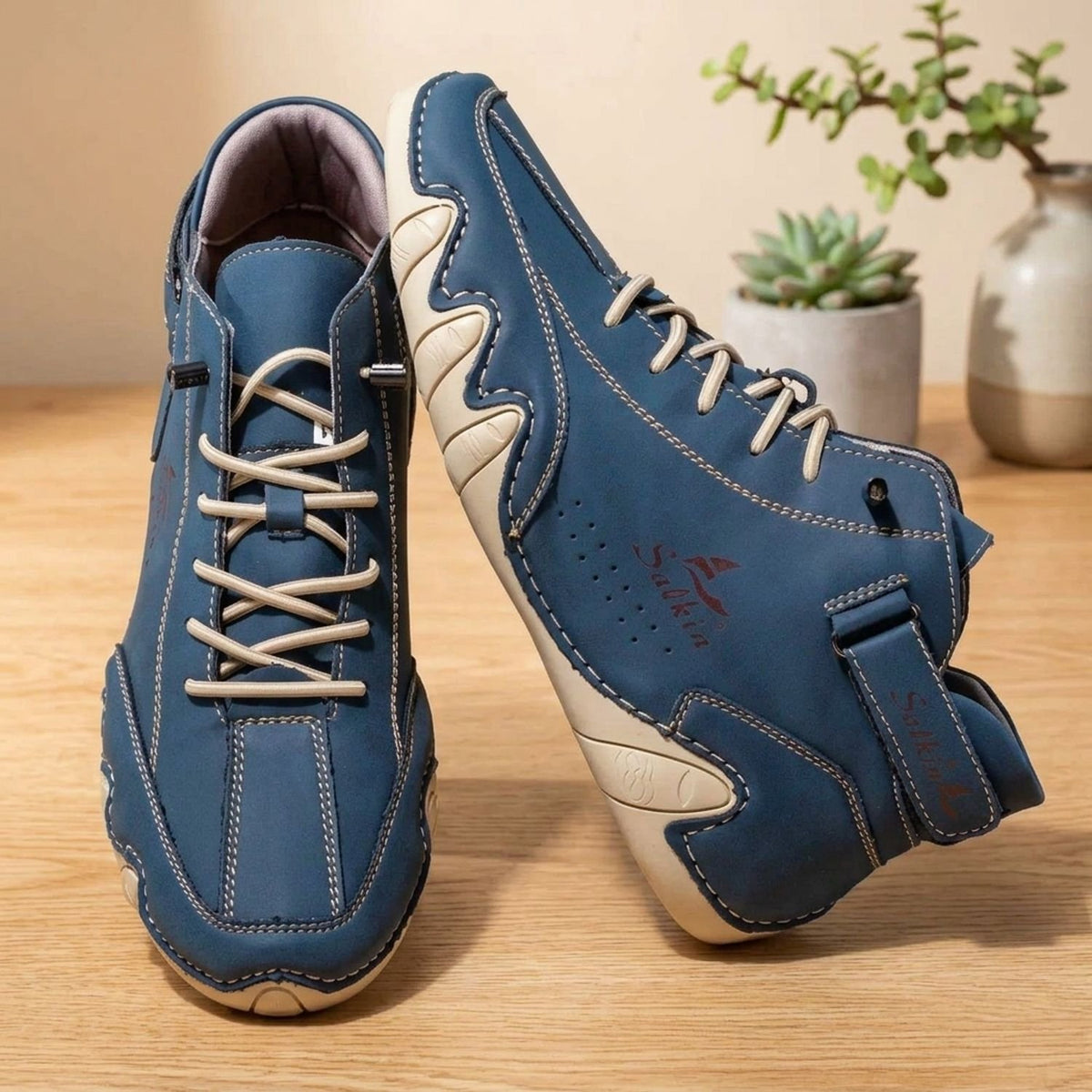 Men's High-Top Lace-Up Suede Ankle Sneakers