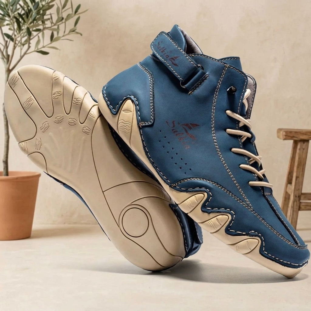 Men's High-Top Lace-Up Suede Ankle Sneakers