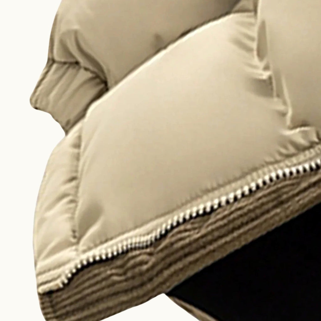 Men's Hooded Corduroy-Panel Insulated Puffer Jacket