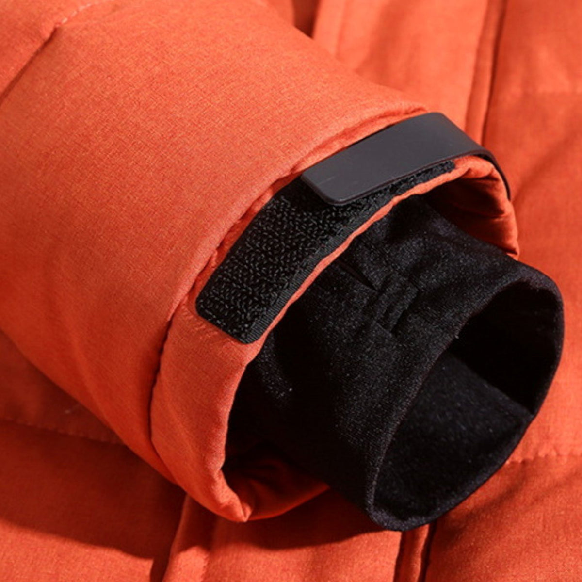 Men's Hooded Insulated Puffer Wrap-Front Winter Coat