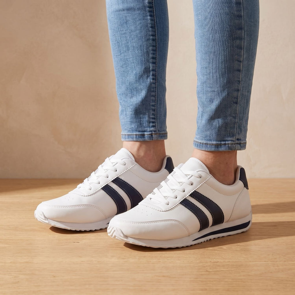Men's Lace-Up Arch-Support Low-Top Athletic Sneakers