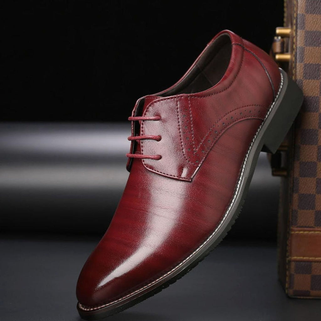 Men's Lace-Up Brogue Oxford Formal Dress Shoes