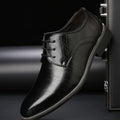 Men's Lace-Up Brogue Oxford Formal Dress Shoes - Black