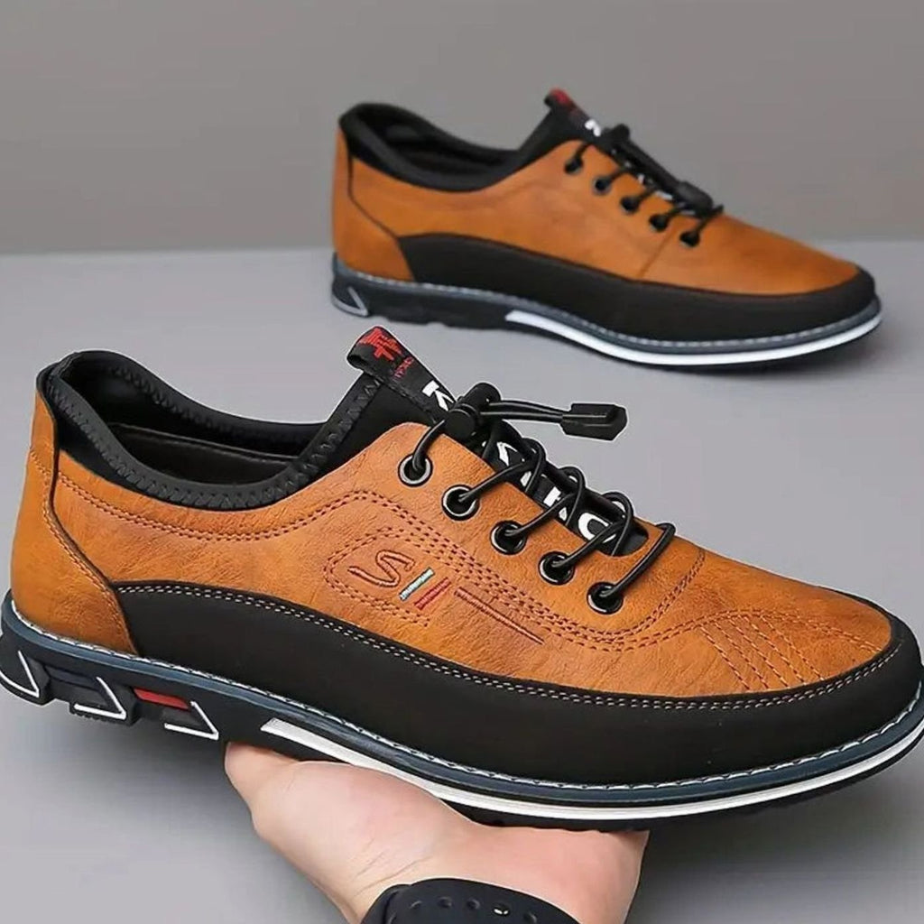 Men's Lace-Up Casual Comfort Shoes Faux Leather Low-Top