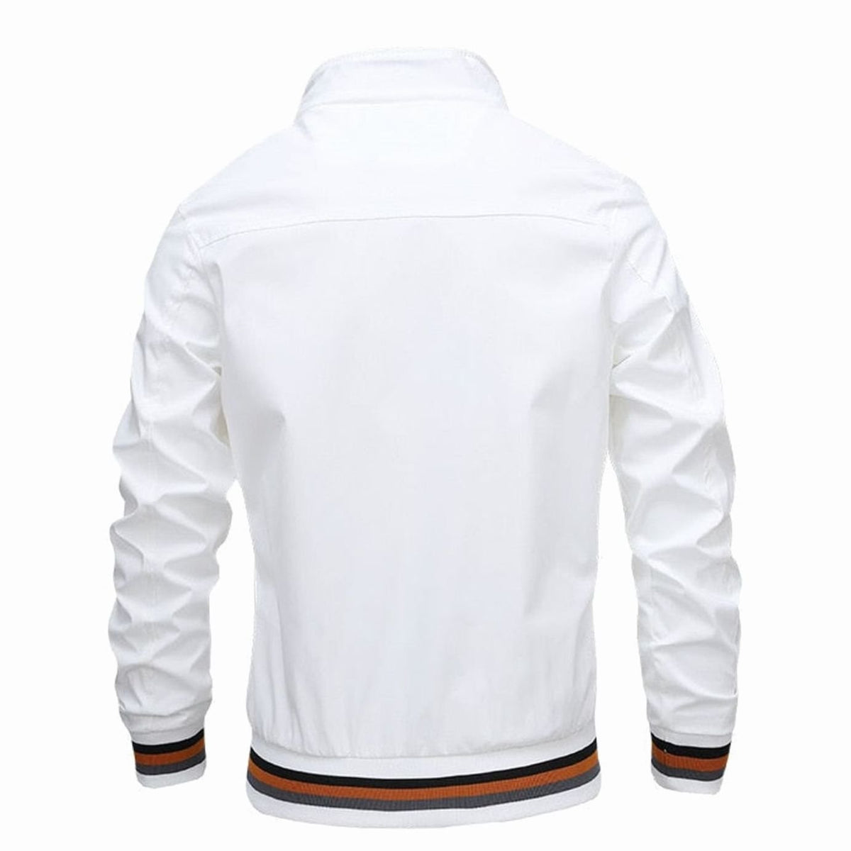 Men's Lightweight Full-Zip Ribbed Casual Bomber Jacket
