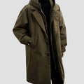 Men's Oversized Hooded Waterproof Long Rain Jacket - Green