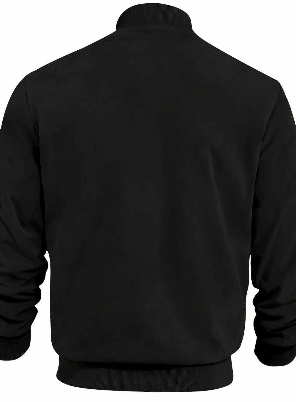 Men's Oversized Longline Suede-Feel Zip-Up Bomber Jacket