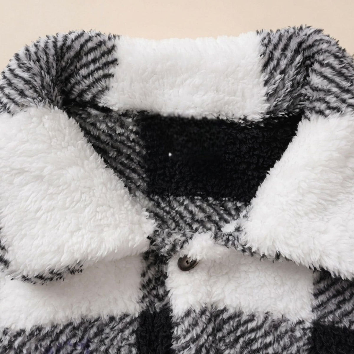 Men's Plaid Fleece Button-Front Longline Shacket Coat
