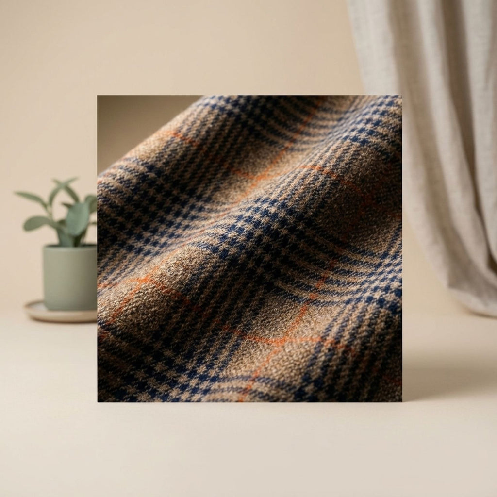 Men's Plaid Wool-Blend Tailored Houndstooth Blazer