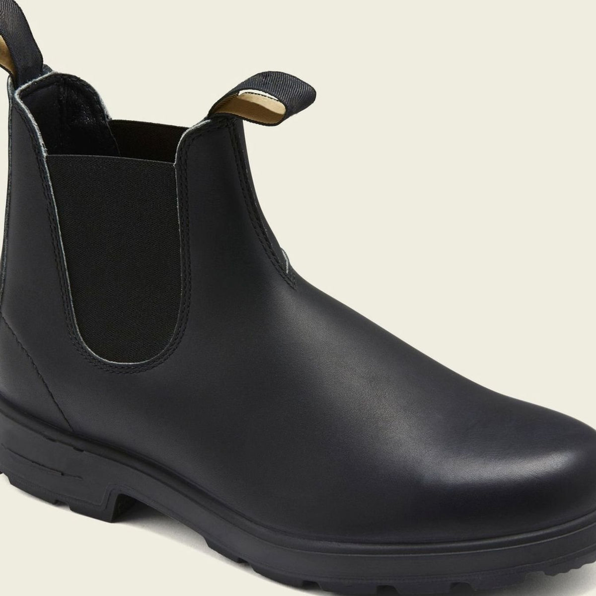 Men's Pull-Tab Slip-On Leather Chelsea Boots - Black