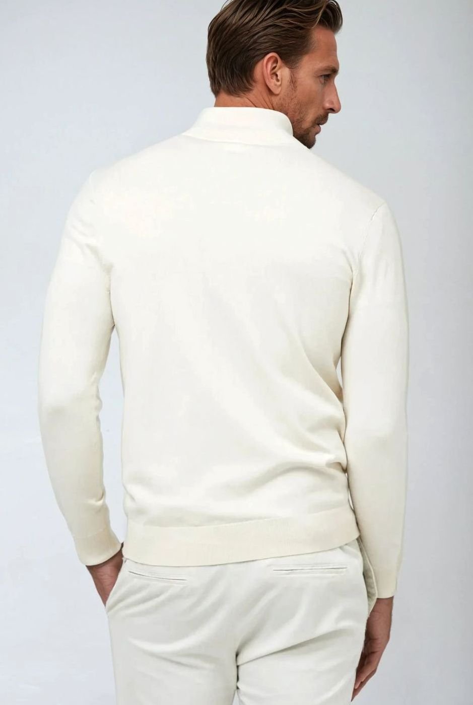 Men's Quarter-Zip Classic Knit Sweater