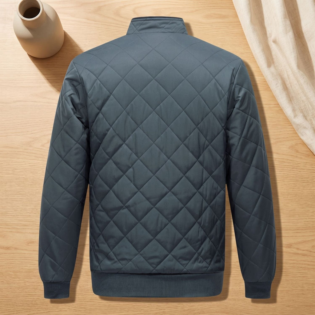 Men's Quilted Fleece-Lined Zip-Up Puffer Jacket