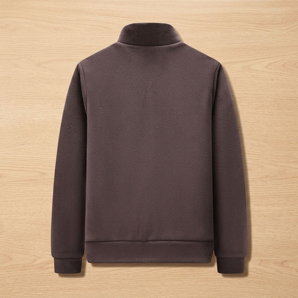 Men's Quilted Hybrid Fleece-Sleeve Puffer Jacket
