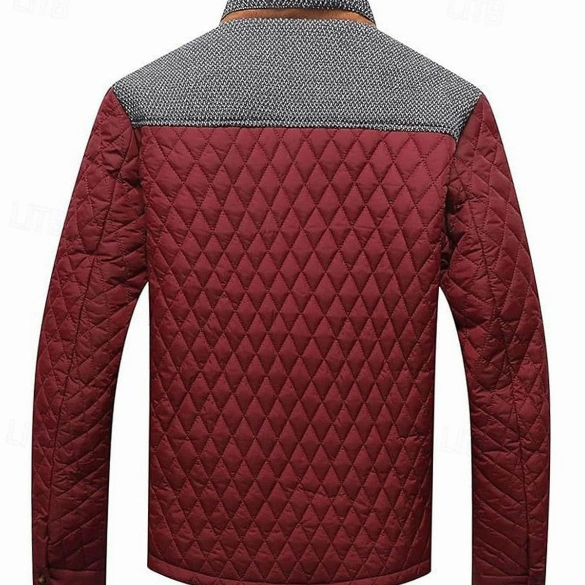 Men's Quilted Stand-Collar Button-Front Jacket