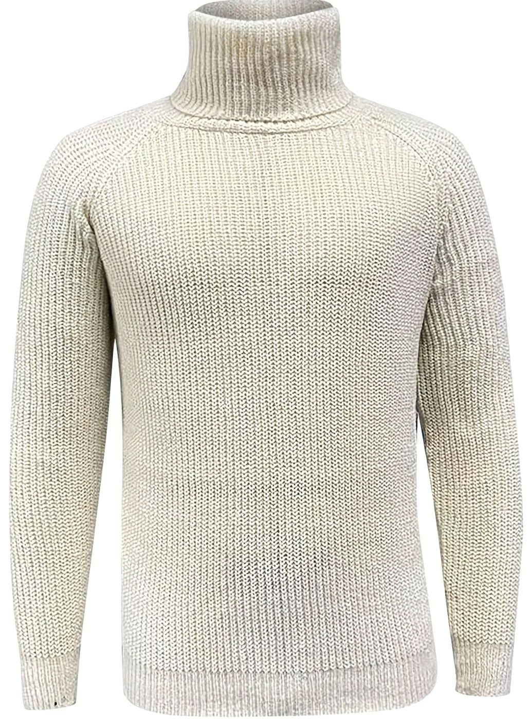 Men's Ribbed Knit Turtleneck Sweater