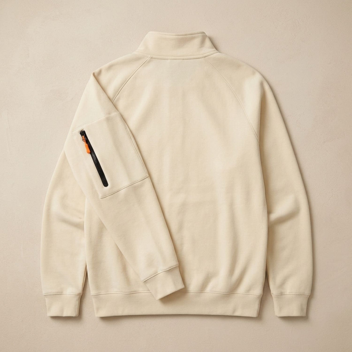 Men's Rugged Quarter-Zip Hooded Pullover Sweatshirt