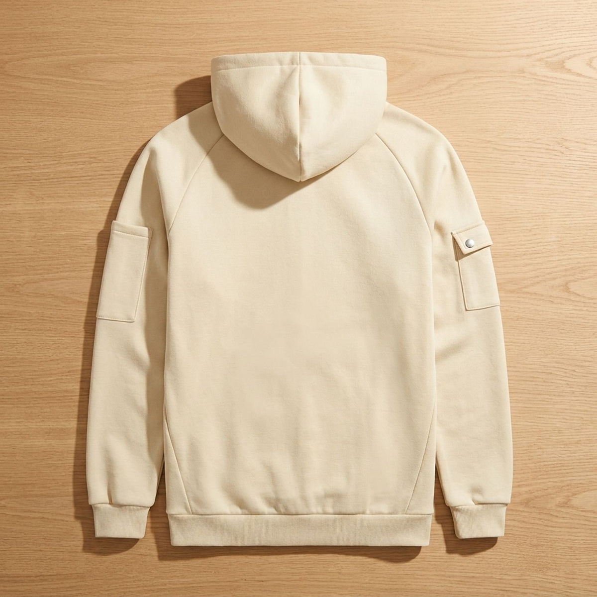 Men's Rugged Quarter-Zip Hooded Pullover Sweatshirt