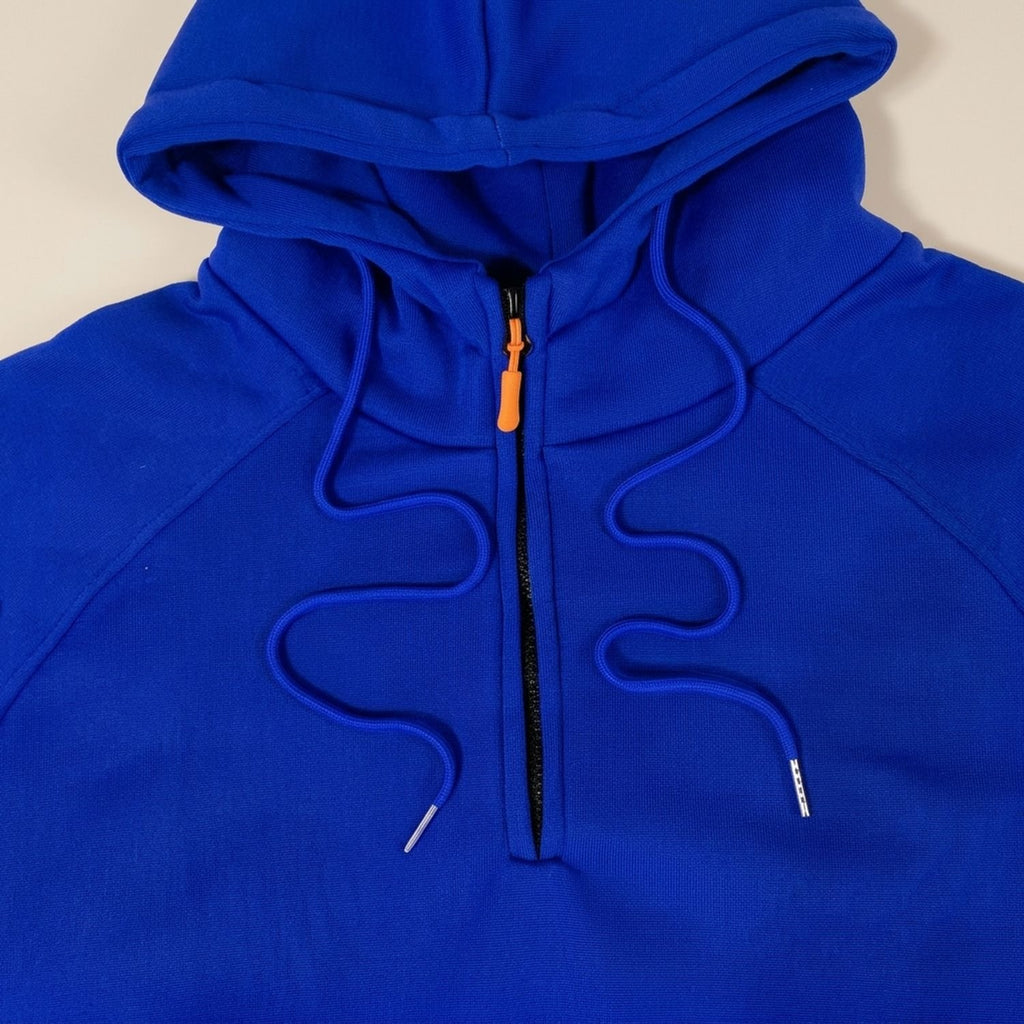 Men's Rugged Quarter-Zip Hooded Pullover Sweatshirt
