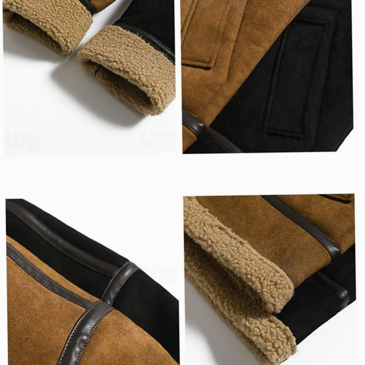 Men's Sherpa-Lined Aviator Bomber Jacket Full-Zip