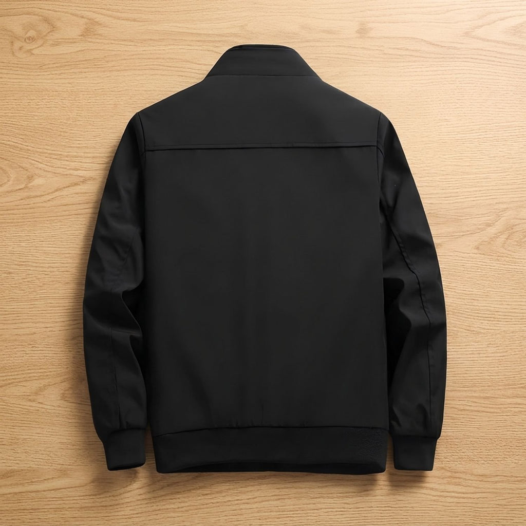 Men's Sherpa-Lined Zip-Up Bomber Jacket High Neck