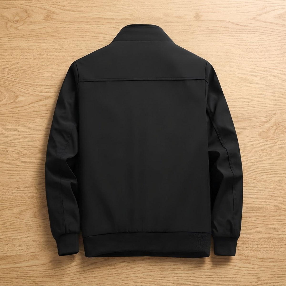 Men's Sherpa-Lined Zip-Up Bomber Jacket High Neck