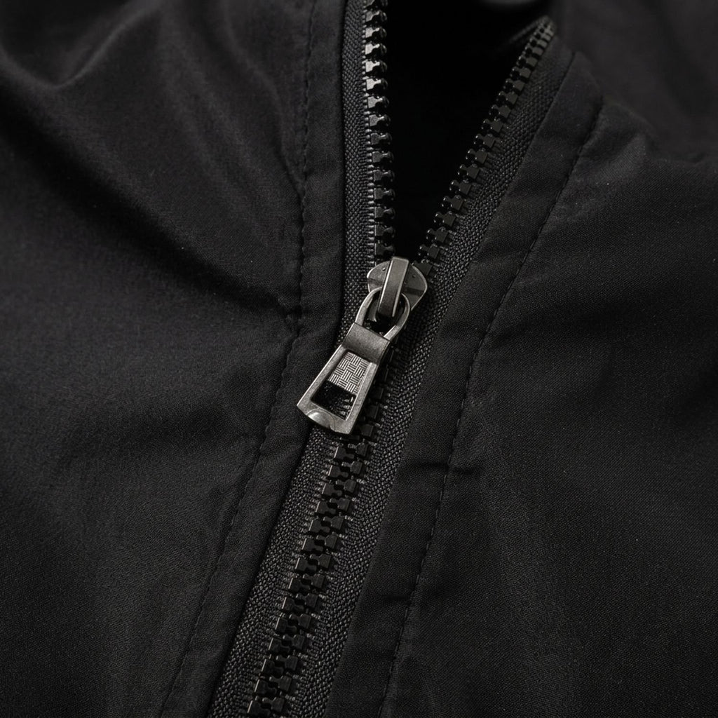 Men's Sherpa-Lined Zip-Up Bomber Jacket High Neck