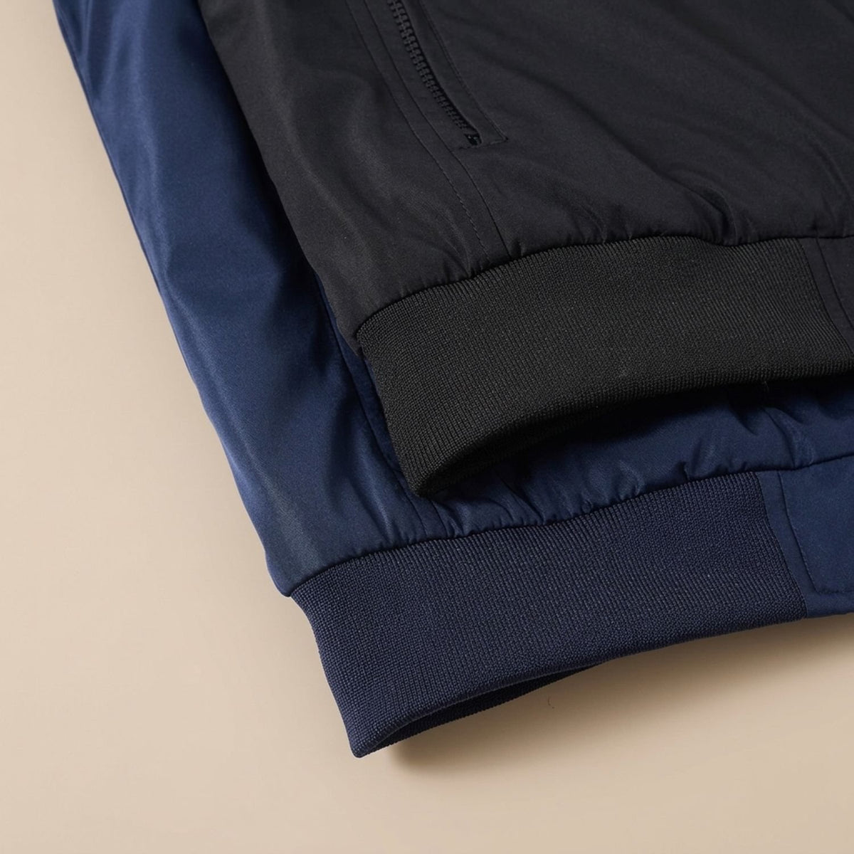Men's Sherpa-Lined Zip-Up Bomber Jacket High Neck