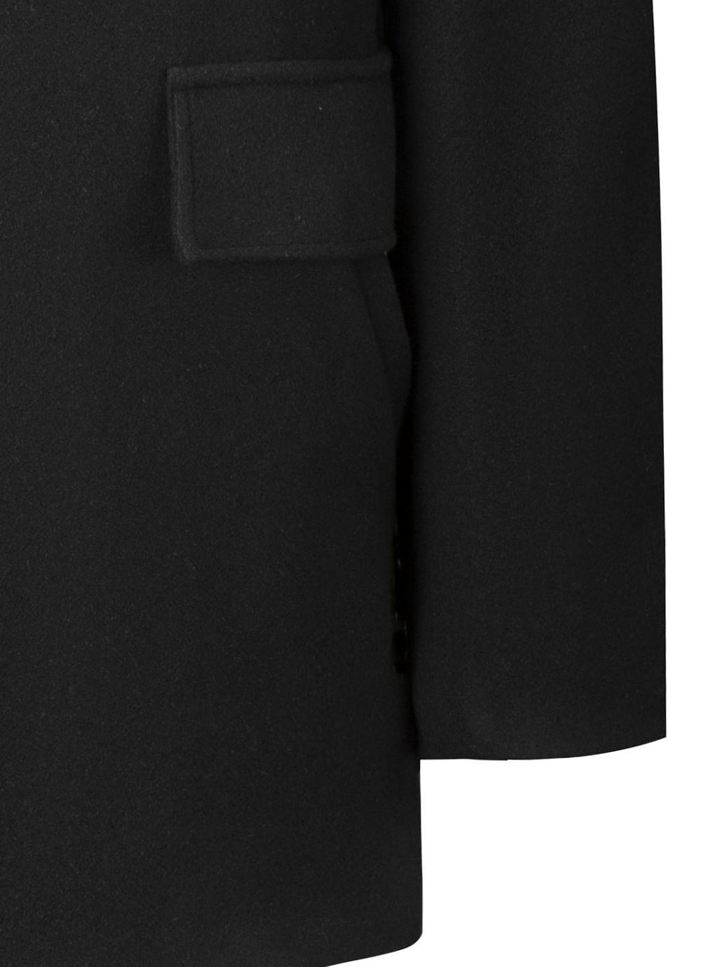 Men's Single-Breasted Tailored Wool Coat Turn-Down Collar Overcoat