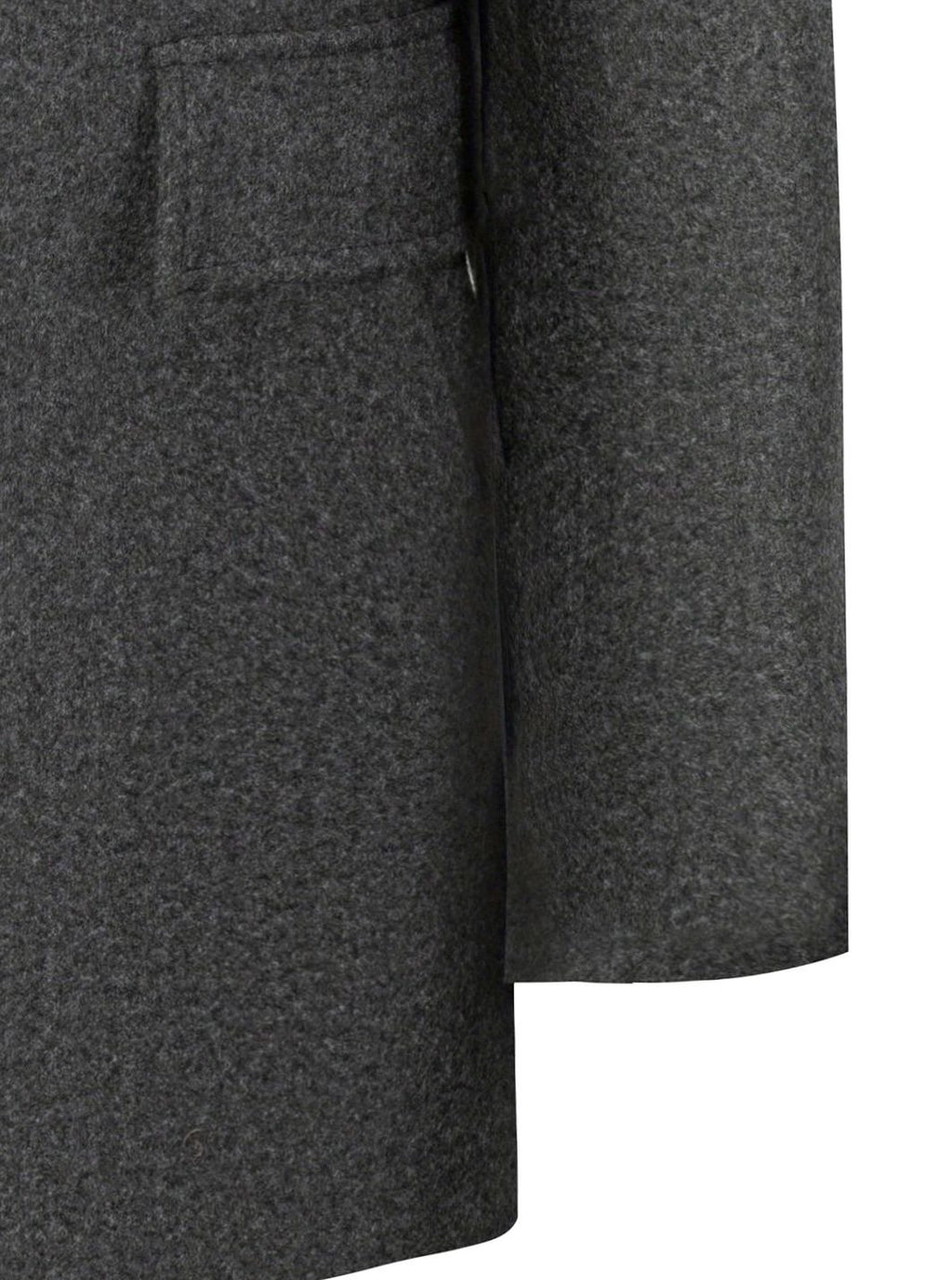 Men's Single-Breasted Tailored Wool Coat Turn-Down Collar Overcoat
