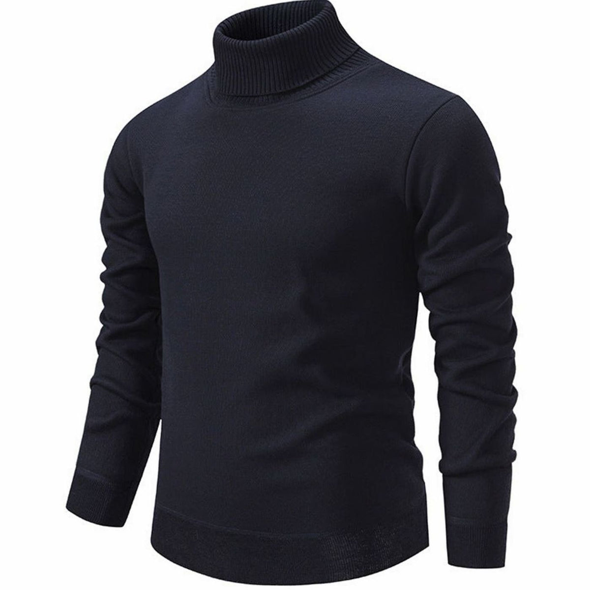 Men's Slim-Fit Fine-Knit Turtleneck Sweater Ribbed Cuffs