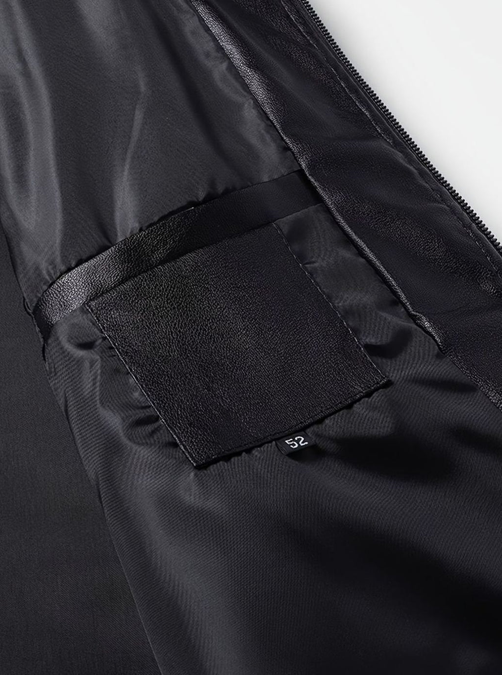 Men's Slim-Fit Full-Zip Faux Leather Bomber Jacket