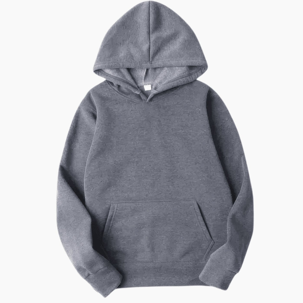 Men's Solid Fleece Relaxed-Fit Long Sleeve Hoodie