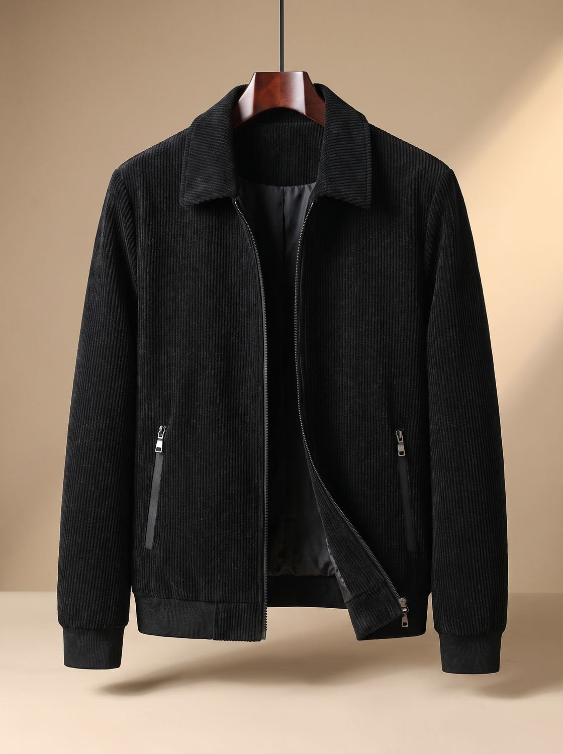 Men's Textured Quilted Zip-Front Relaxed-Fit Jacket - Navy