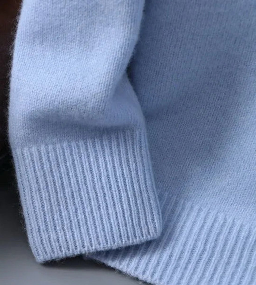 Men's Warm Mohair Crewneck Knit Sweater Pullover