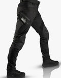 Men's Waterproof Tactical Cargo Pants Multi-Pocket Reinforced - Black