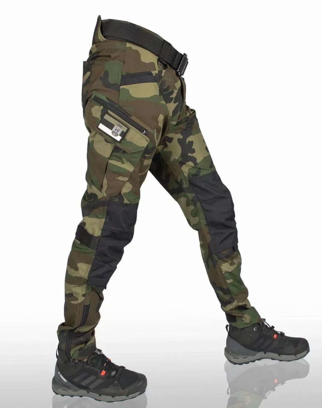 Men's Waterproof Tactical Cargo Pants Multi-Pocket Reinforced - Light Camo
