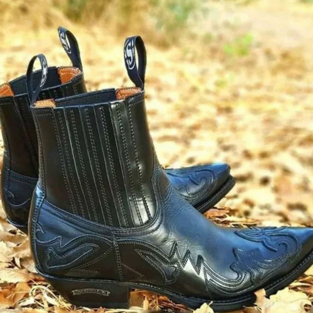 Men's Western Cowboy Embroidered Pointed-Toe Style Boots