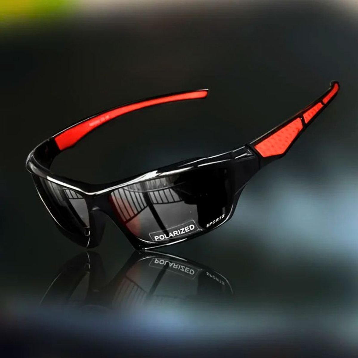 Polarized Shield Sport Sunglasses UV Protection Wrap Frame - Black