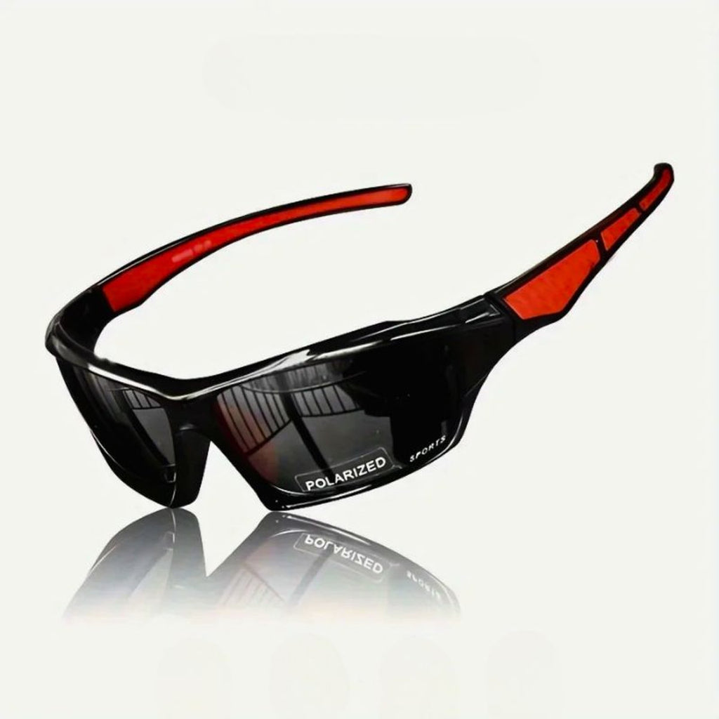 Polarized Shield Sport Sunglasses UV Protection Wrap Frame